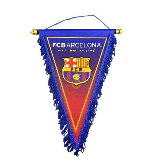 Sports Club Events Hanging Triangle Banners Custom Soccer Flag