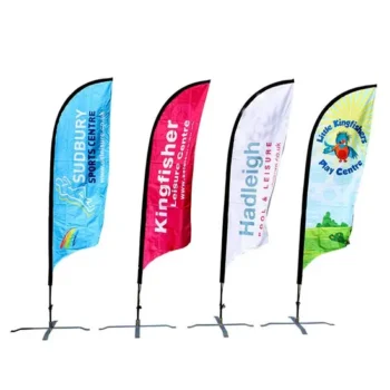 Street Standing Advertising Exhibition Feather Wind Banner Outdoor Flying Flag