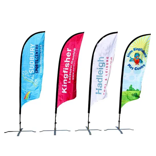 Street Standing Advertising Exhibition Feather Wind Banner Outdoor Flying Flag