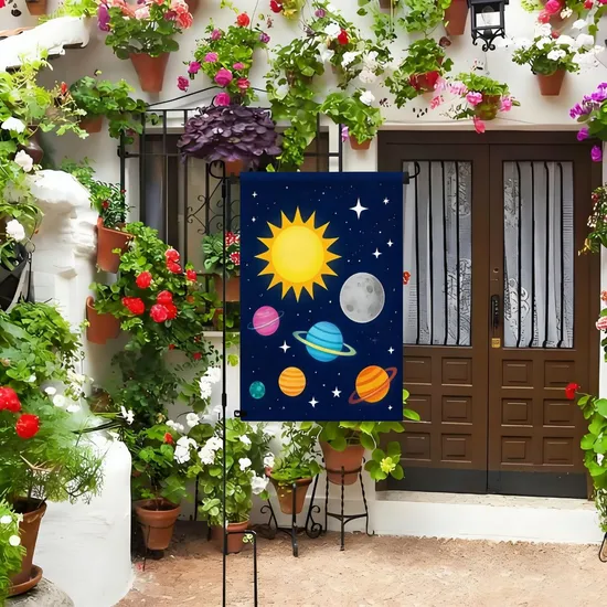 Sweet Motifs Displayed on Long Wearing Polyester Garden Flags