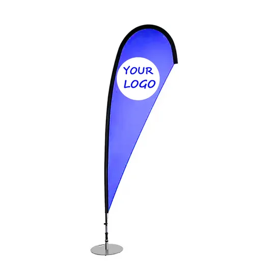 Teardrop Beach Flags with Custom Print Options for Your Business