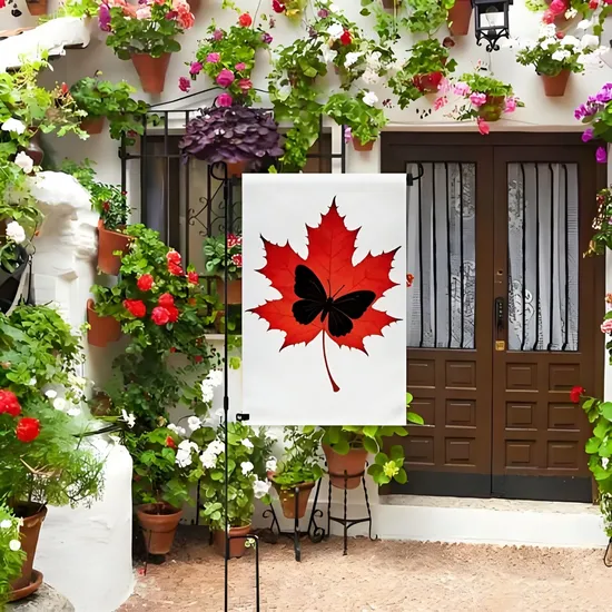 Vibrant UV Resistant Premium Polyester Floral Garden Flags