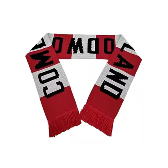 Warm Factory Direct Customized Design Knitted Jacquard Embroidery Scarf for Fans Quality Product Winter