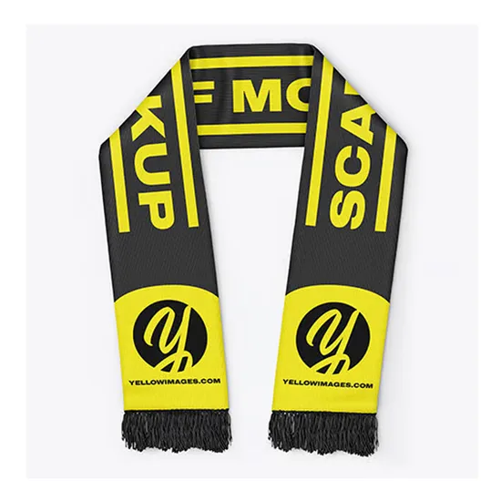 Warm Factory Direct Promotion Customized Design Knitted Jacquard Embroidery Scarf for Fans Quality Product Winter