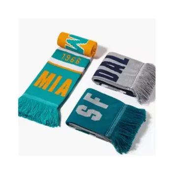 Warm Factory Direct Promotion Customized Design Knitted Jacquard Scarf Fans Quality Product Winter