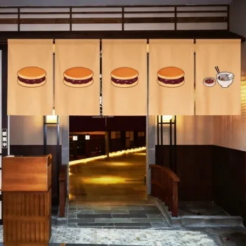 Washable Reusable Eco Friendly Japanese Noren Curtain for Commercial Use