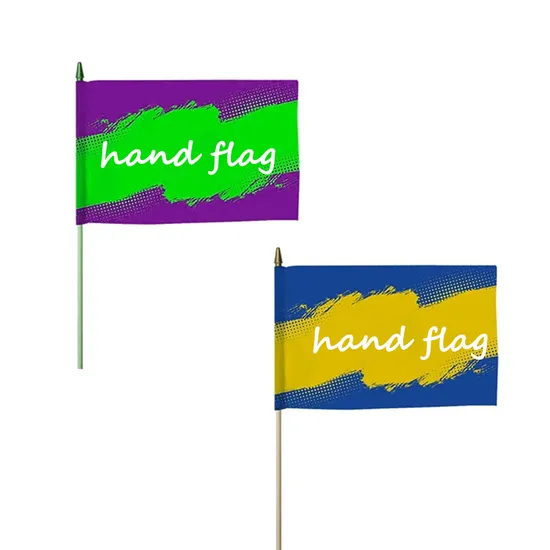 Wholesale Custom Hand Flags with High-Quality Cmyk Printing Services