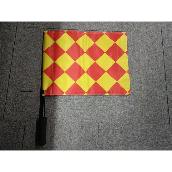 Wholesale Custom Polyester Personalized Event Printing Double Sided Soccer Signal Referee Flag