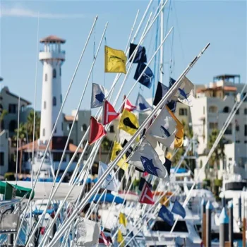 Wholesale Fish-Themed Decoration Triangular Custom Boat Flag