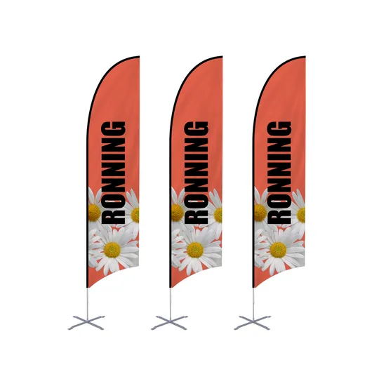 Wholesale Flying Beach Banner Promotional Advertising Wind Outdoor Custom Feather Flags