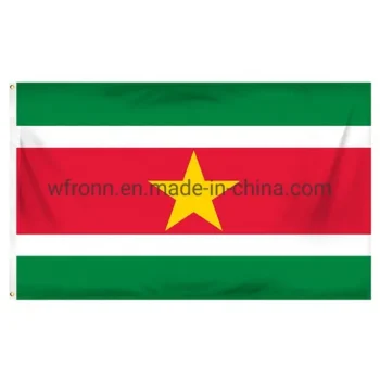 Wholesale National Flag Outdoor Hanging Custom 3X5FT Polyester Suriname Flags