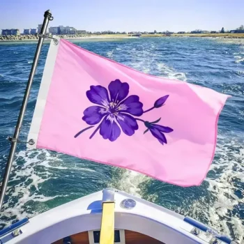 Wholesale Racing Custom Red-White Checkered Boat Flag with Brass Grommets