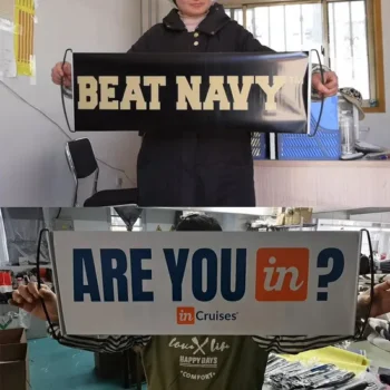 Wholesale Retractable Custom Logo Outdoor Promotional Hand Scroll Banner