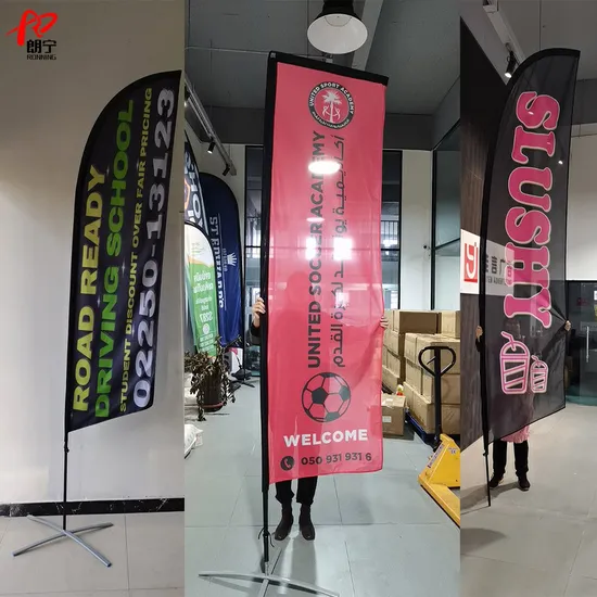 Windproof Feather Beach Flag Open Welcome Flag Custom Sign Flag Banner with Pole Kit